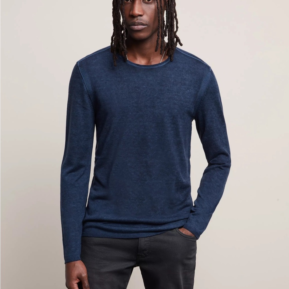 John Varvatos Deep Blue Crewneck Sweater